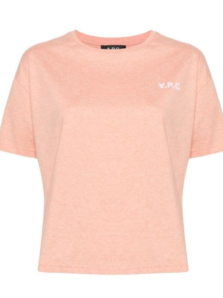 logo-flocked Women cotton A.P.C. T-shirt 0502